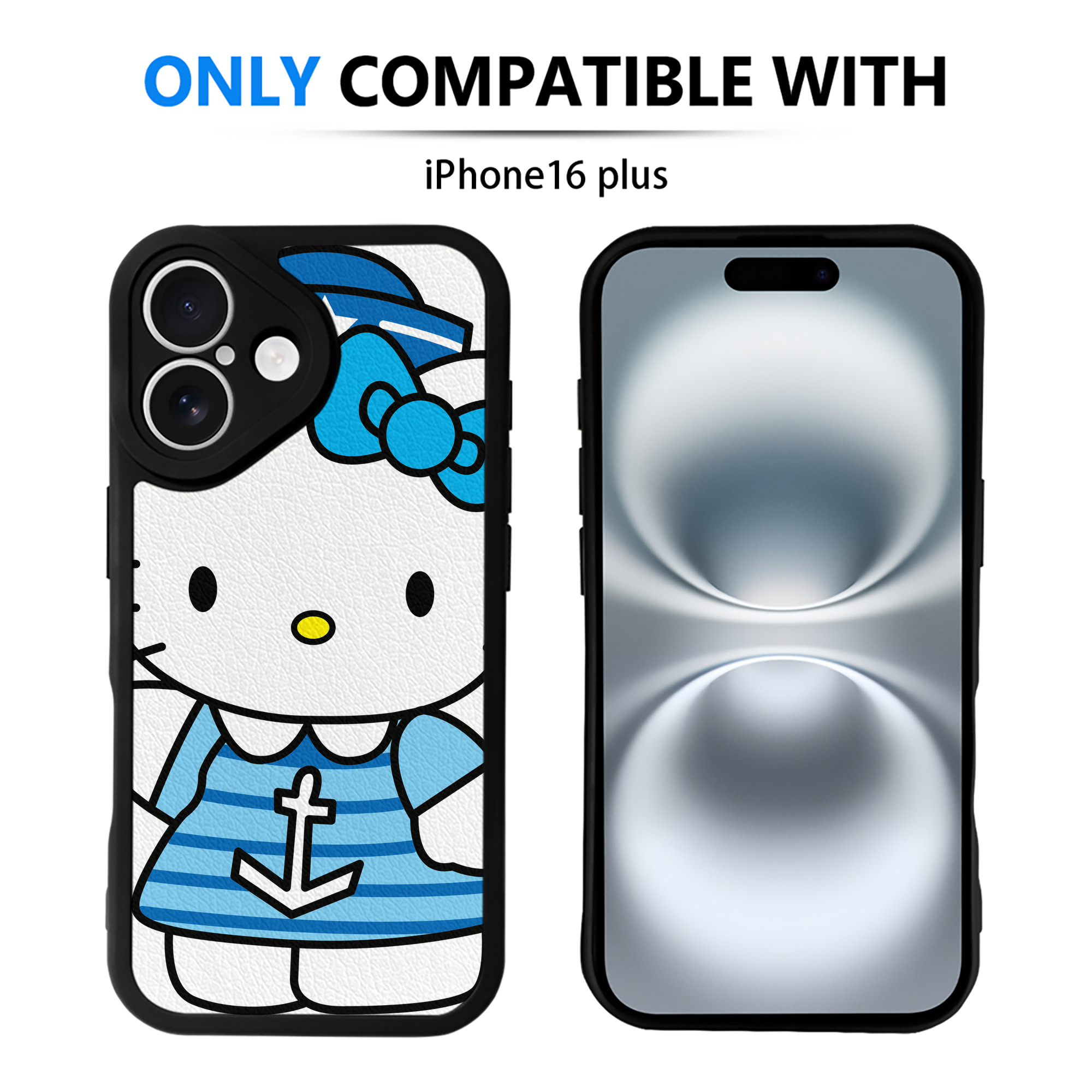 （画像用） Hello Kitty ハローキティ 【iPhone 16シリーズ対応】シリコンスマホケース（レザー調） 材質：シリコン